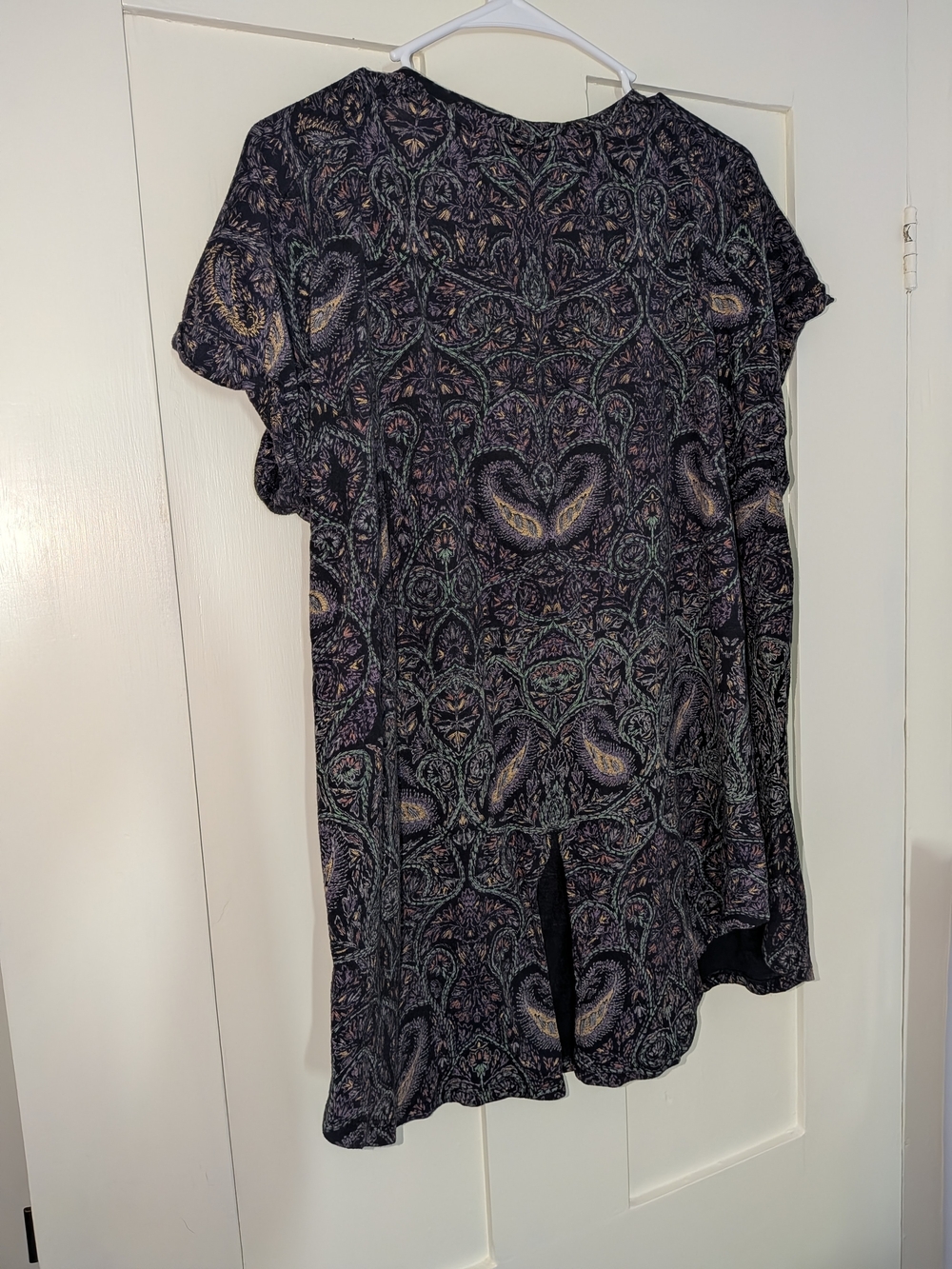 Lucky Brand Purple Paisley Short Sleeve Tee 1X - Picture 5 of 5